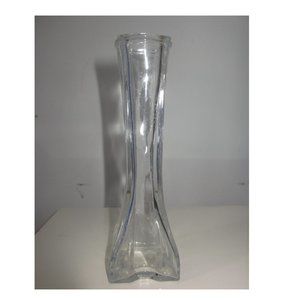 Vase Glass clear corner edge vintage
